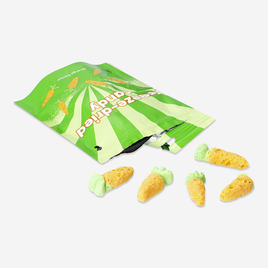 Pakastekuivattuja pääsiäiskarkkeja