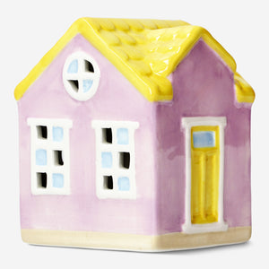 Decorative pink house for home decor, 13 cm tall, by Flying Tiger Copenhagen, featuring a charming miniature house design.