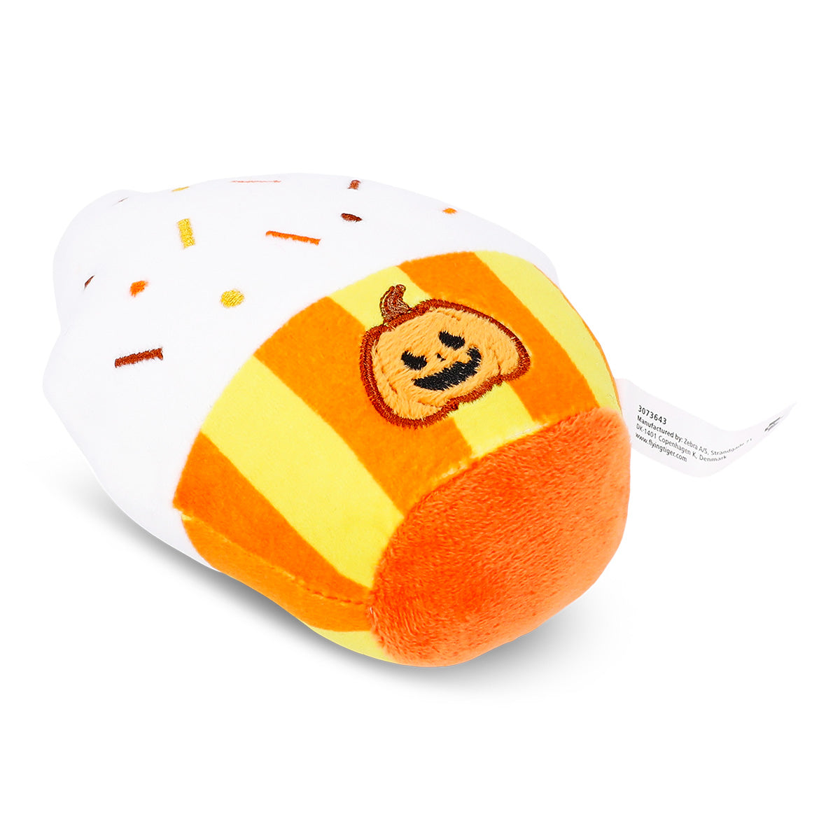 Flying Tiger Copenhagen pumpkin cupcake pet toy, soft leisure toy with pumpkin and cupcake design for pets.