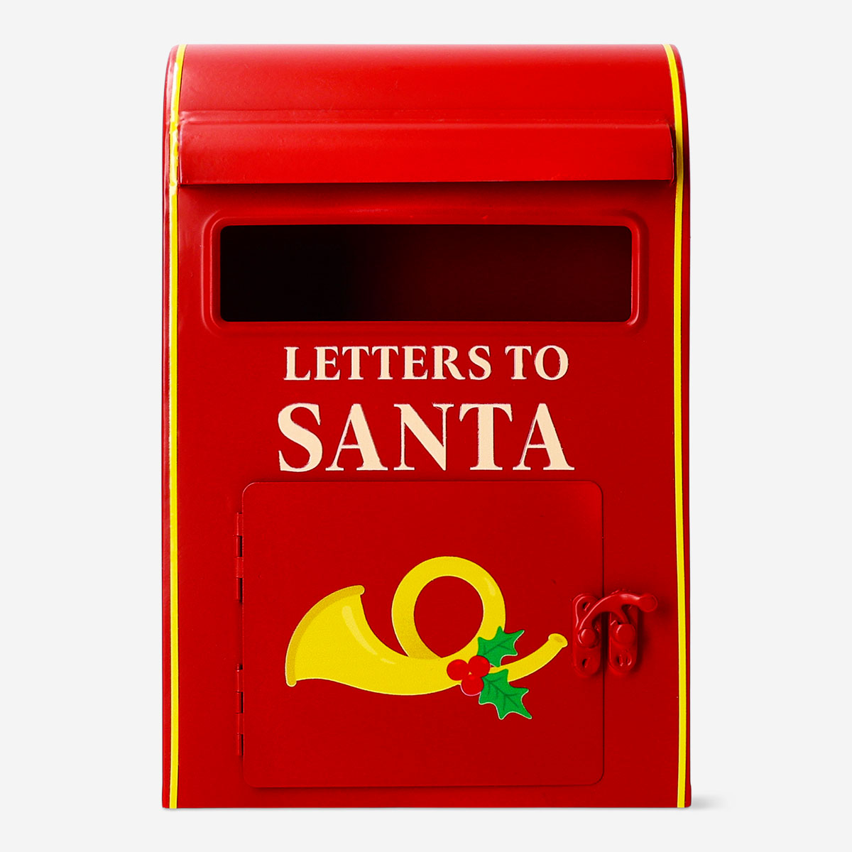 Decorative red metal letter box for home use, measuring 15x22 cm, by Flying Tiger Copenhagen, featuring a stylish and functional design.