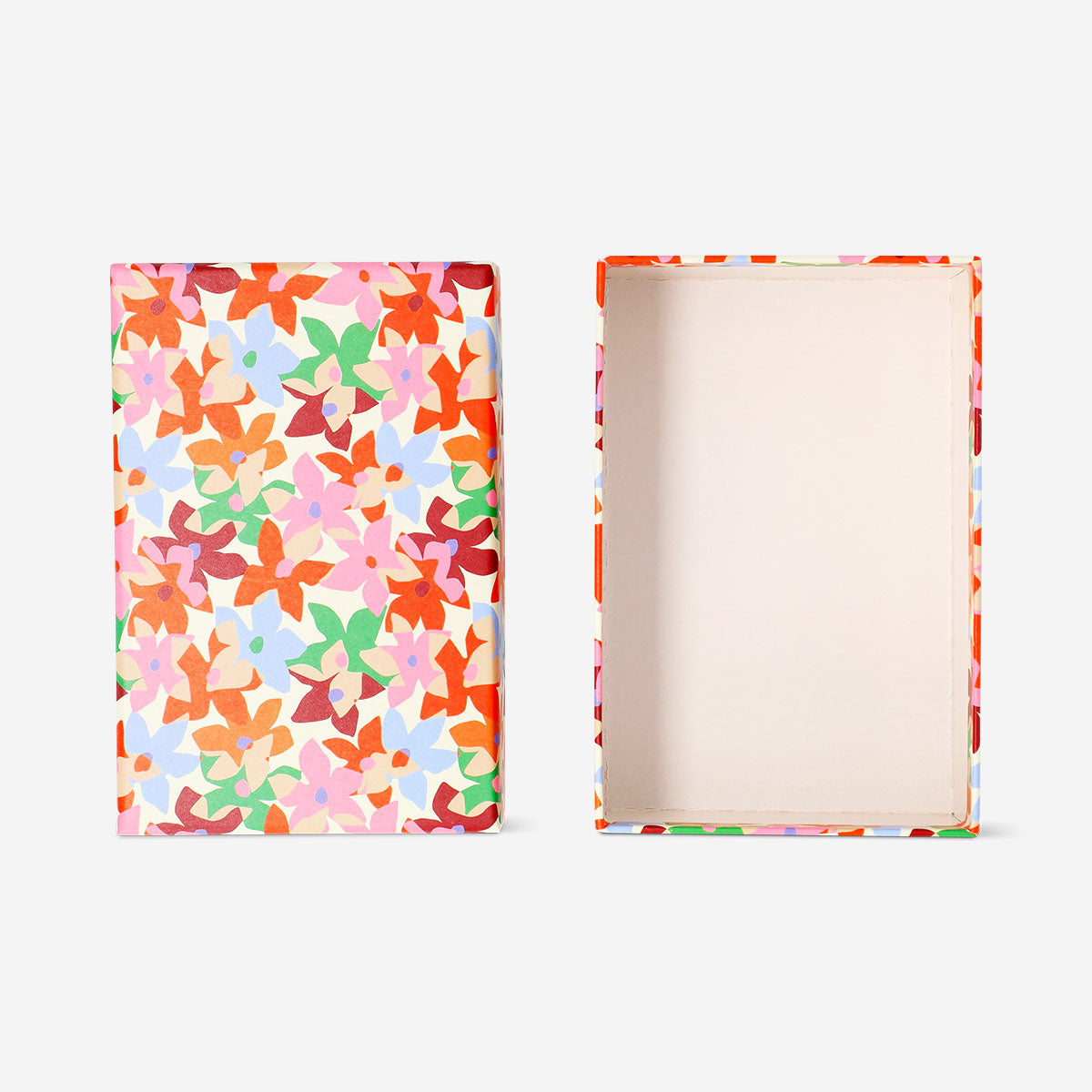 Flying Tiger Copenhagen geometric print storage box, 11x17 inches, ideal for home organization and stylish storage solutions.