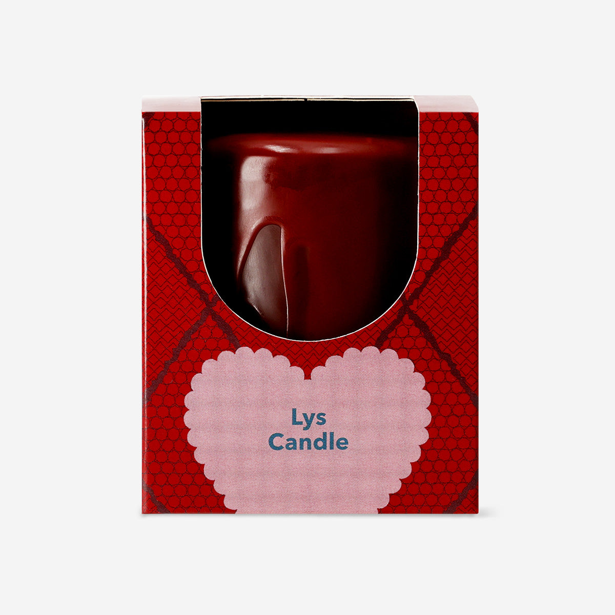 Bleeding pillar candle from Flying Tiger Copenhagen, 8 cm tall, with a distinctive dripping wax design for home decor.