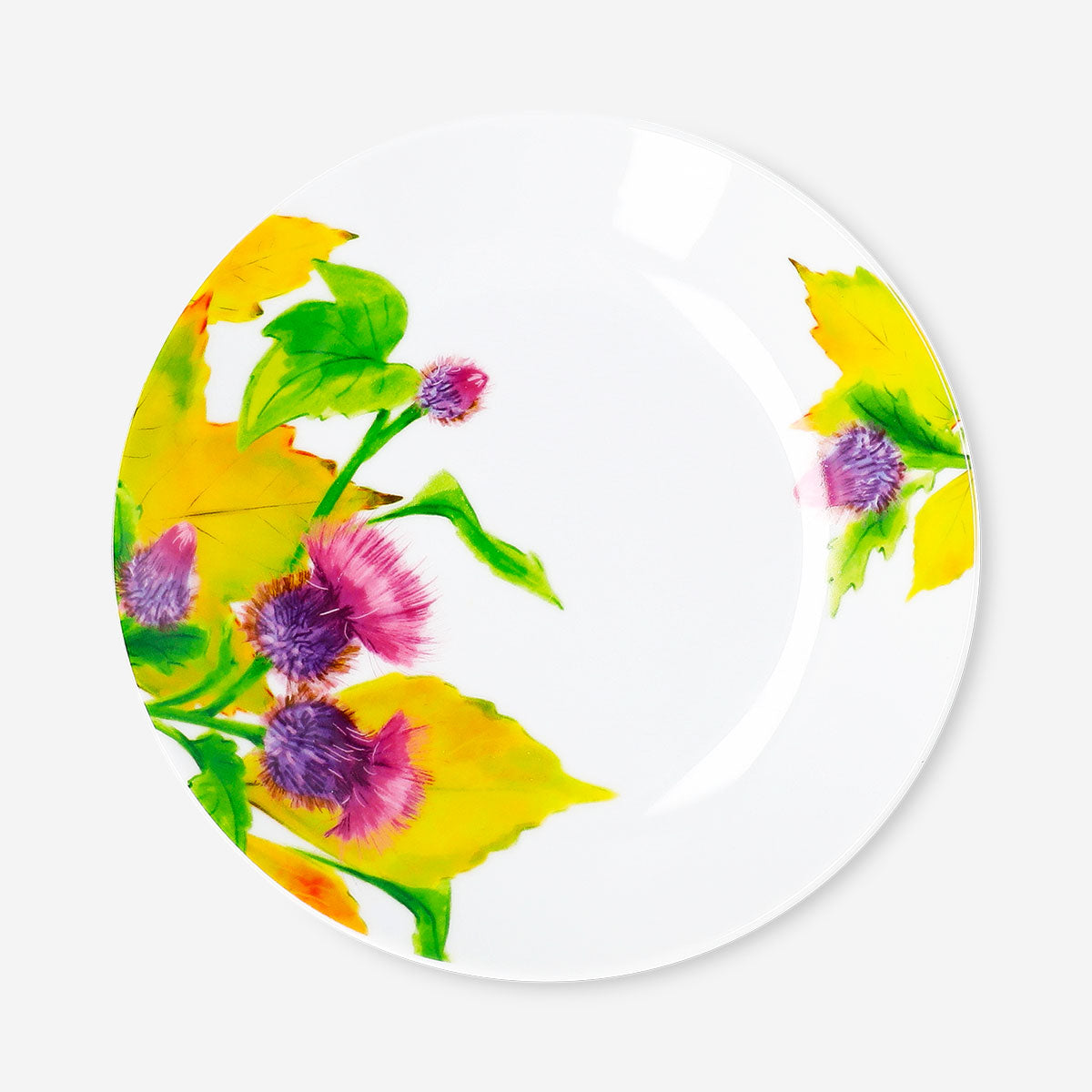 Autumn print ceramic plate from Flying Tiger Copenhagen, 21 cm kitchen dish with fall-inspired design.