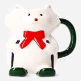 Skiing cat mug from Flying Tiger Copenhagen, 320 ml kitchen ceramic cup with a playful skiing cat design.