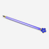 Blue flower Everlastning pencil by Flying Tiger Copenhagen for office use, featuring a colorful flower design on the pencil.