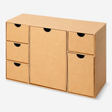 Craft paper desk tidy with 6 drawers
