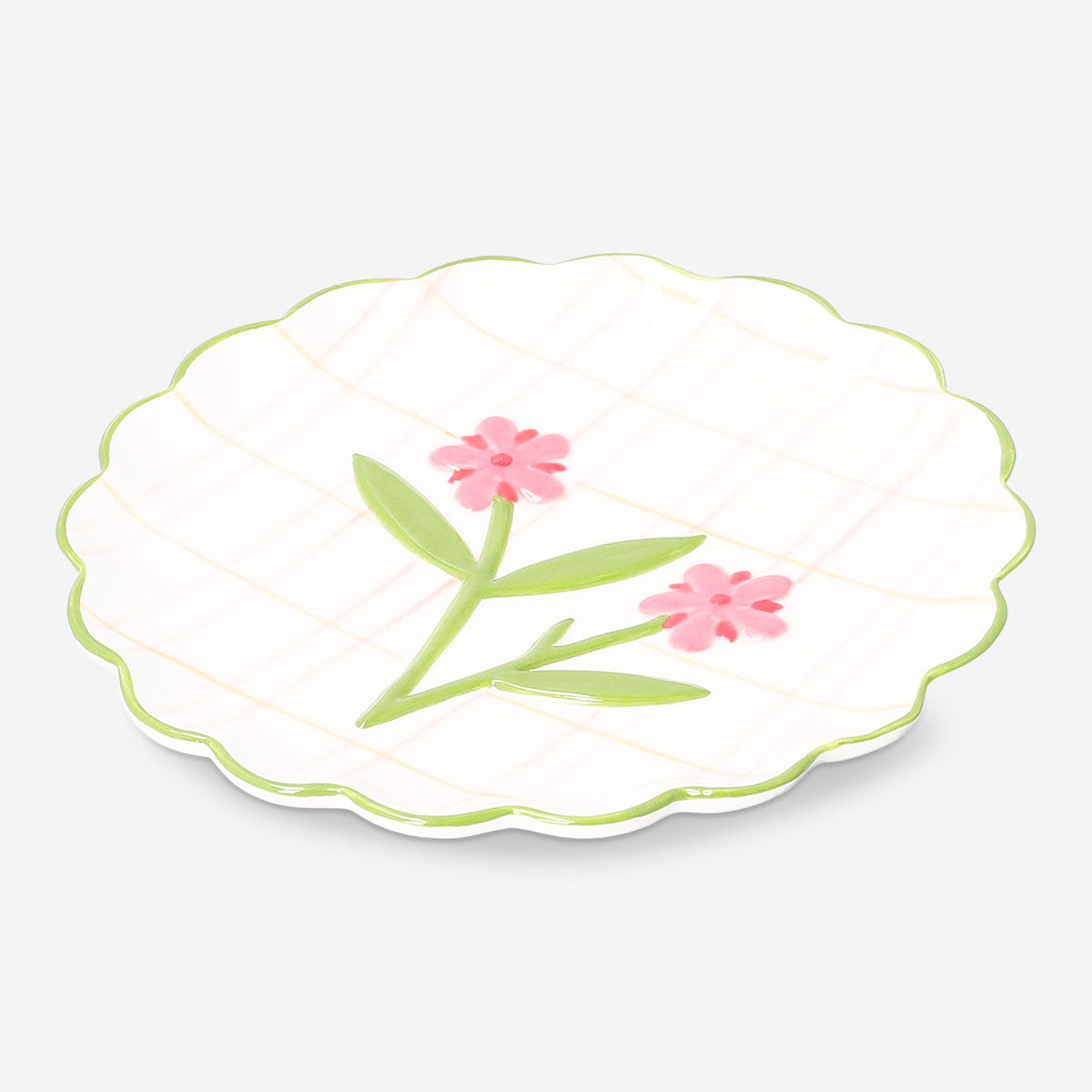 Ceramic mug with colorful flower designs from Flying Tiger Copenhagen, featuring a smooth finish and decorative floral patterns.