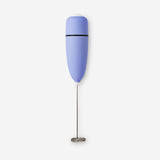 Purple milk foamer for kitchen use, branded Flying Tiger Copenhagen, with a sleek compact design for frothing milk.