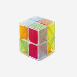 Transparent IQ Cube game by Flying Tiger Copenhagen, featuring a clear, geometric puzzle cube on a white background.