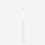 White LED dinner candle from Flying Tiger Copenhagen, sleek home lighting candle with realistic flickering effect.