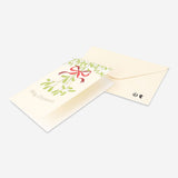 Office Christmas card featuring a festive mistletoe design by Flying Tiger Copenhagen for holiday greetings.