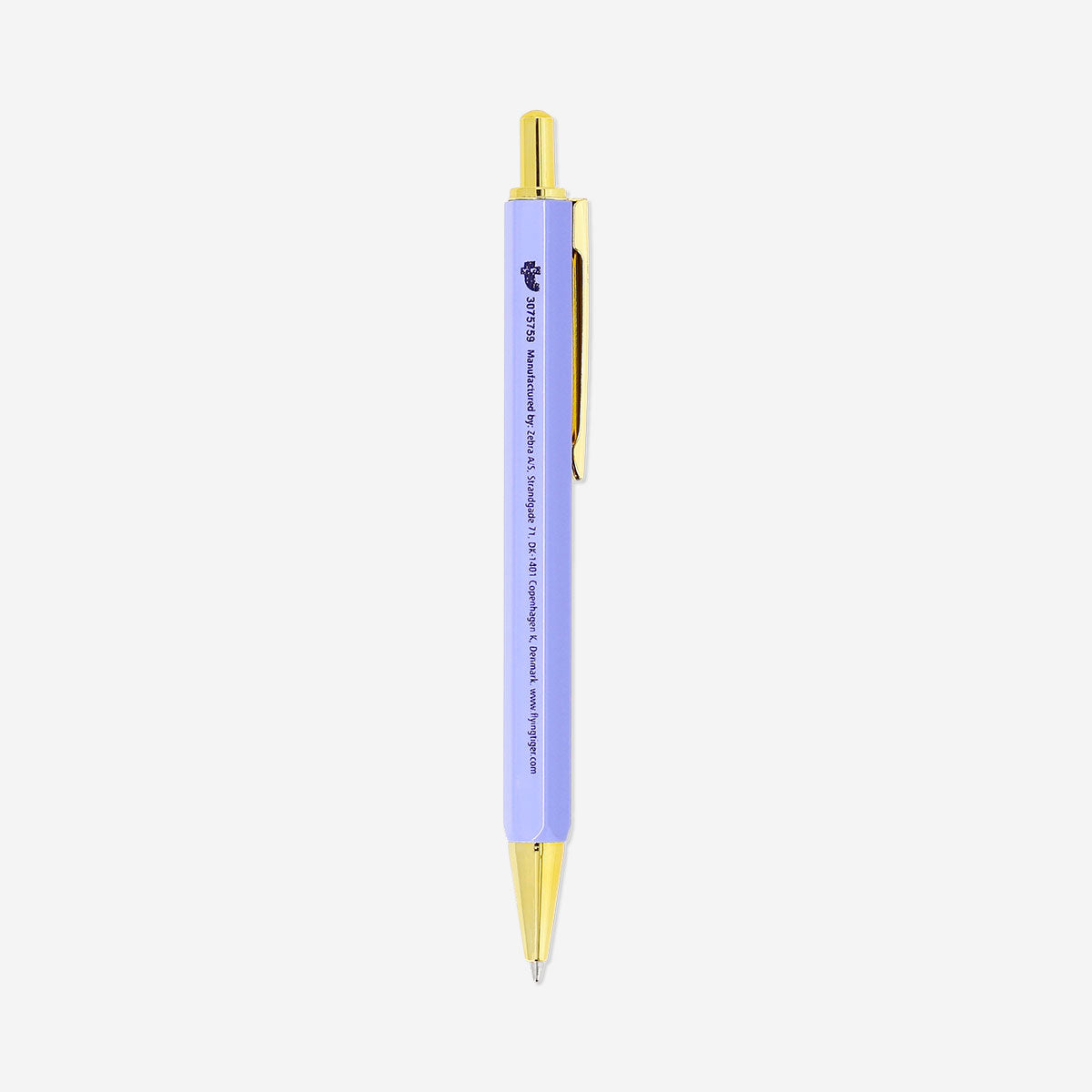 Flying Tiger Copenhagen hexagon-shaped ballpoint pen for office use, featuring a sleek design and smooth writing tip.