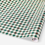 Flying Tiger Copenhagen craft wrapping paper with checkered and heart patterns, 400 cm long perfect for gift wrapping.