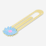 Gold metal office ruler with floral design from Flying Tiger Copenhagen, featuring precise measurement markings.