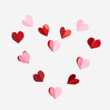 Decorative pink and red paper hearts - 20 pcs