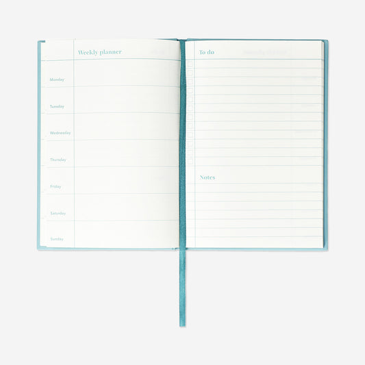 Blue weekly planner - English