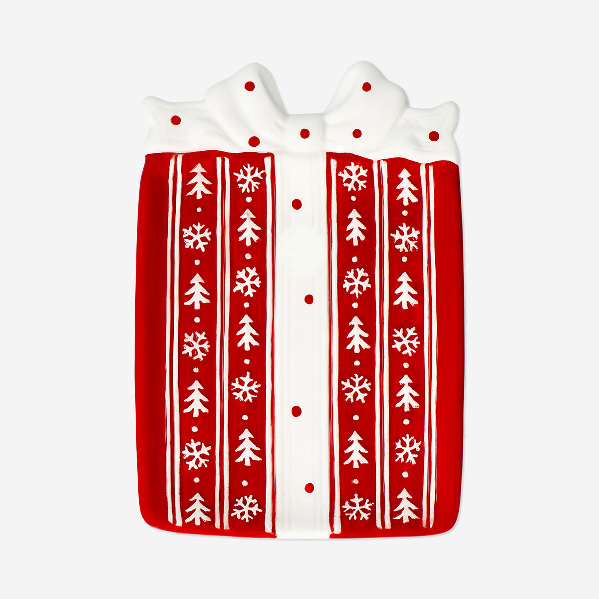 Gift with bow serving plate - 15 cm