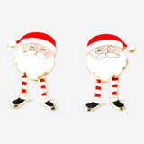 Stud earrings - Santas with moving legs