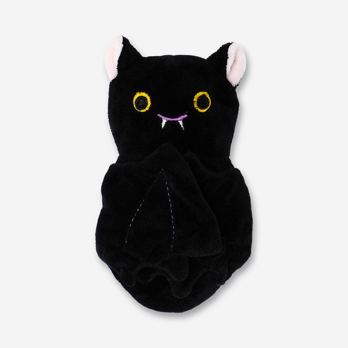 Black bat-shaped pet toy from Flying Tiger Copenhagen, soft leisure toy suitable for cats or small pets.