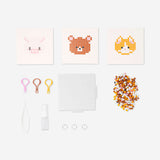 Colorful water beads kit with keyrings from Flying Tiger Copenhagen, featuring vibrant beads and creative craft accessories.