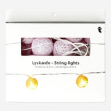 String lights - Lilac woven balls