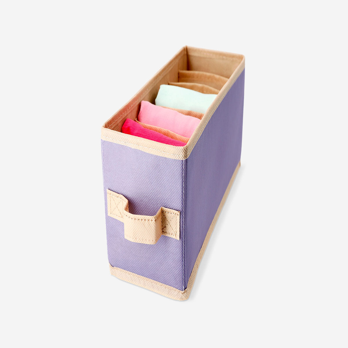 Purple Flying Tiger Copenhagen storage basket with 8 compartments, measuring 13x30 cm, ideal for organizing home essentials.
