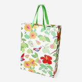 Tropical print gift bag from Flying Tiger Copenhagen, 25x33 cm, suitable for office gifts with vibrant tropical design.