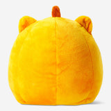 Flying Tiger Copenhagen plush toy of a black cat dressed as a pumpkin, soft and cute Halloween-themed stuffed animal.