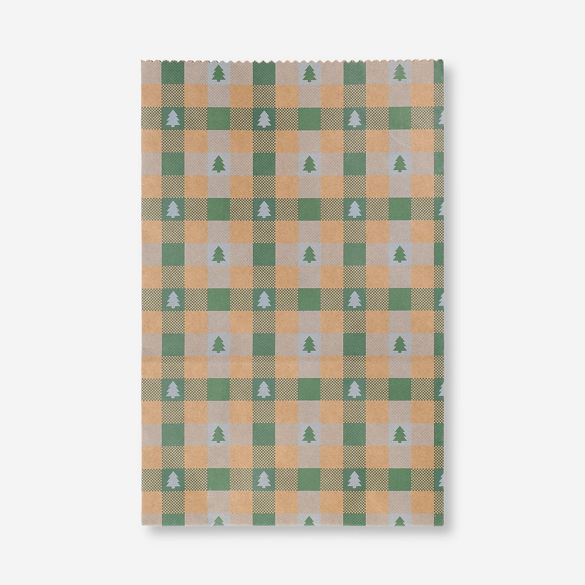 Set of three Flying Tiger Copenhagen paper gift bags with checkered design, ideal for office gifting and packaging.