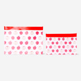 Reusable kitchen grip seal bags with red apple design, set of 2 by Flying Tiger Copenhagen for storing food securely.