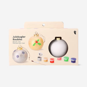 Two DIY ceramic baubles for crafts, from Flying Tiger Copenhagen, featuring smooth, round shapes perfect for decorating or painting.