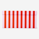 Paper storage box with pink stripes - 24 cm