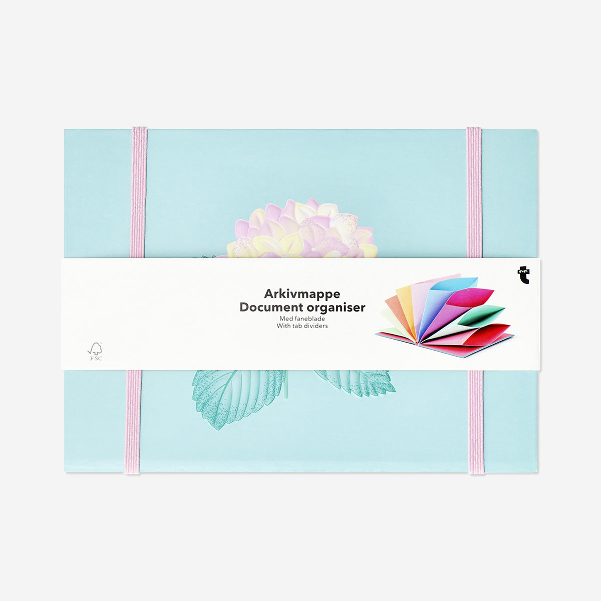 A5 document organiser with tab dividers