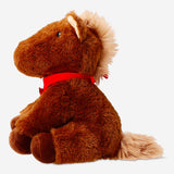 Flying Tiger Copenhagen plush horse toy wearing a bandana, soft and cuddly stuffed animal for children or collectors.