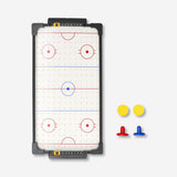 Flying Tiger Copenhagen air hockey arcade game with two paddles and puck on a sleek playing surface.