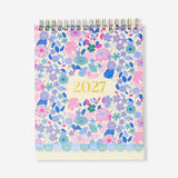 Flying Tiger Copenhagen floral desk calendar 2027 with colorful monthly floral illustrations for office decor