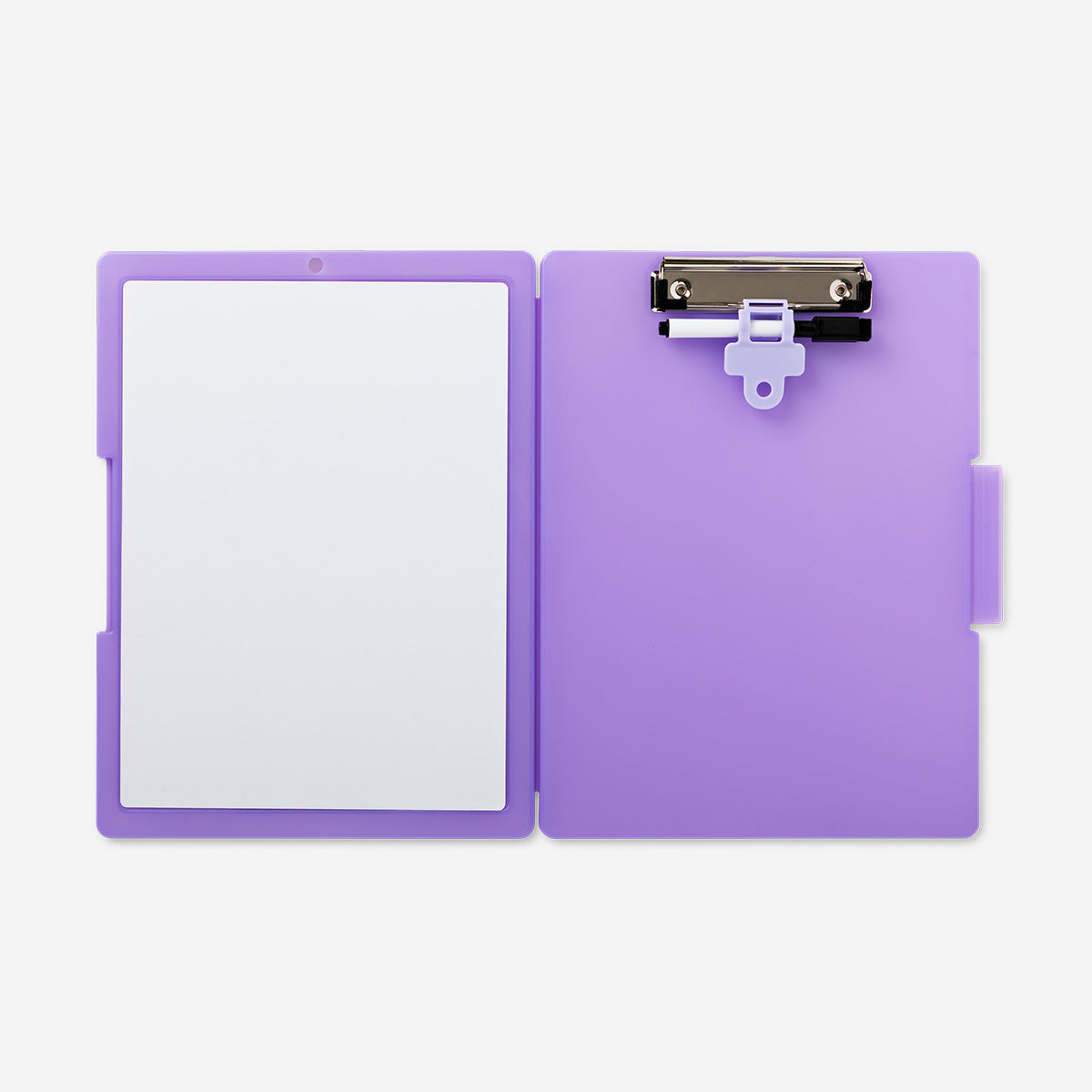 Purple clipboard with erasable marker