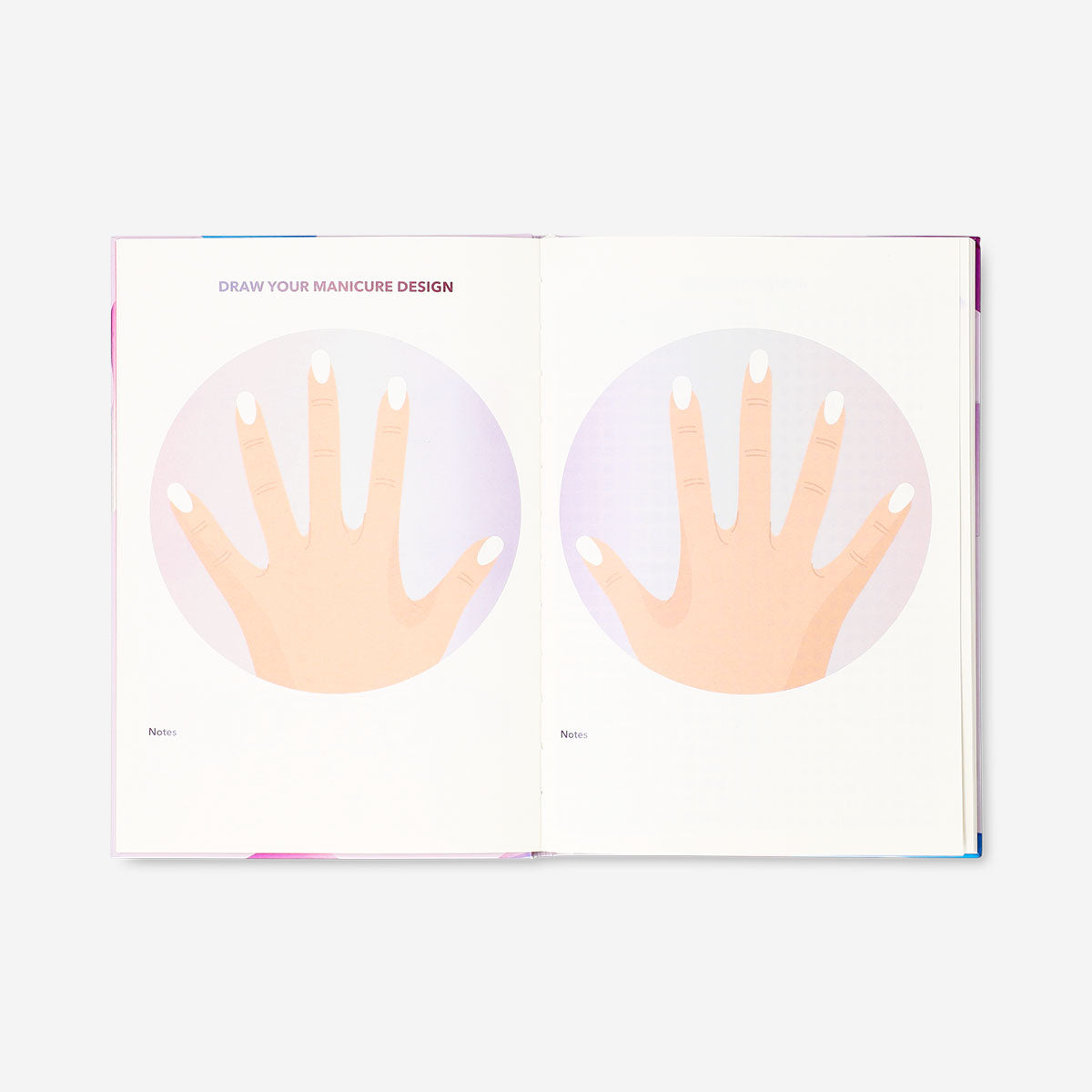A5 Flying Tiger Copenhagen beauty journal with a sleek office design, open pages showing lined paper for writing or notes.