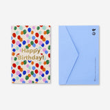 Office birthday card featuring colorful balloons with the Flying Tiger Copenhagen brand, perfect for celebrating special occasions.