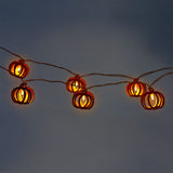 String lights with wooden pumpkin decorations, perfect for home decor, from Flying Tiger Copenhagen.