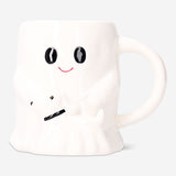 Flying Tiger Copenhagen Ghost mug with dog design, 400 ml kitchen ceramic cup for hot beverages.