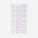 Pink heart face and body jewels