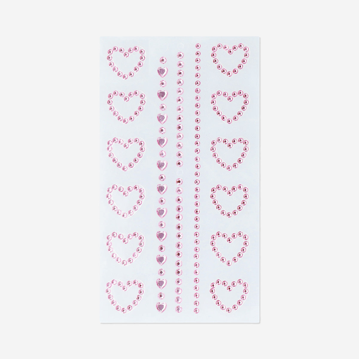 Pink heart face and body jewels