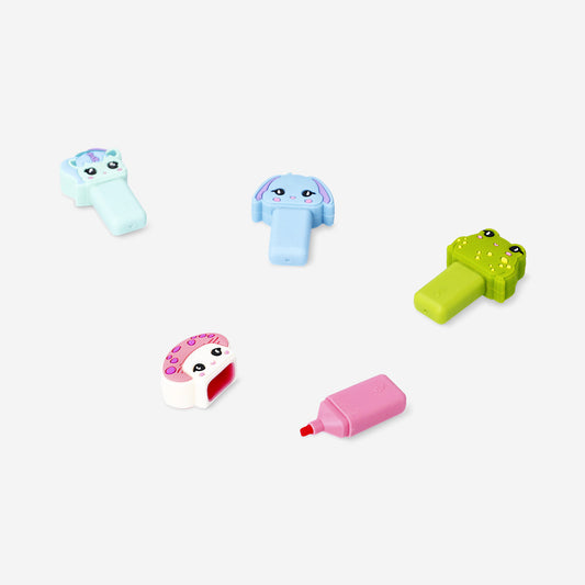 Highlighters as cute forest creatures - 4 pcs