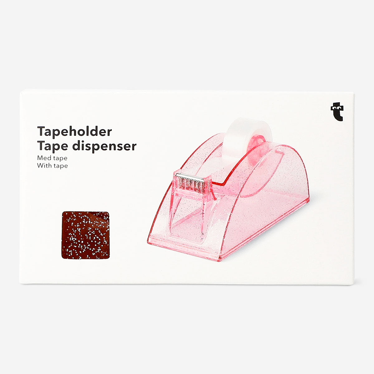 Pink glitter tape dispenser