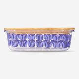 Glass food container with pumpkins design, 17 cm, for kitchen storage by Flying Tiger Copenhagen