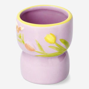 Flying Tiger Copenhagen embossed flower tealight holder for home decor, featuring intricate floral designs in tealight holder style.