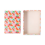 Flying Tiger Copenhagen geometric print storage box, 17x24 inches, stylish and functional home organization container.