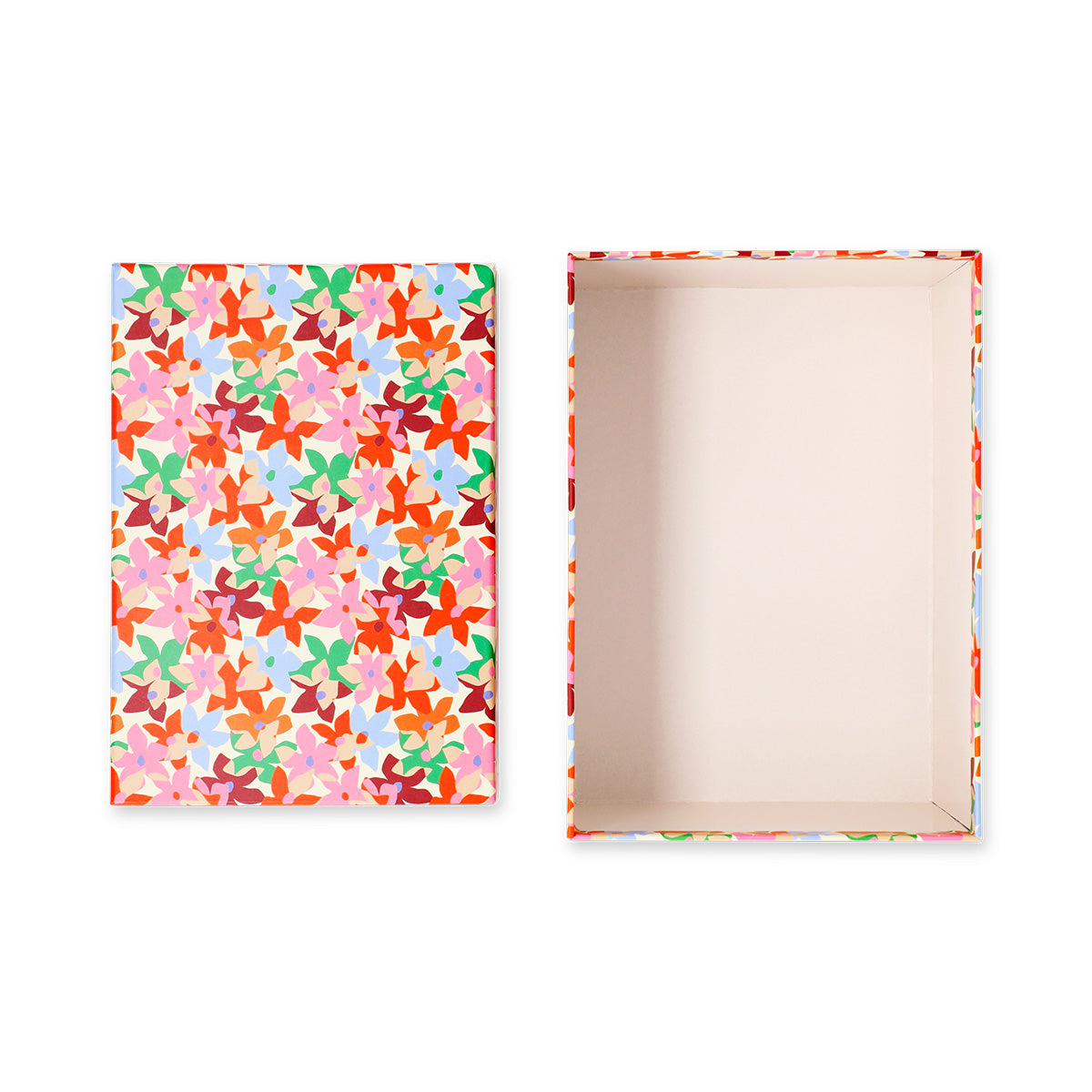 Flying Tiger Copenhagen geometric print storage box, 17x24 inches, stylish and functional home organization container.