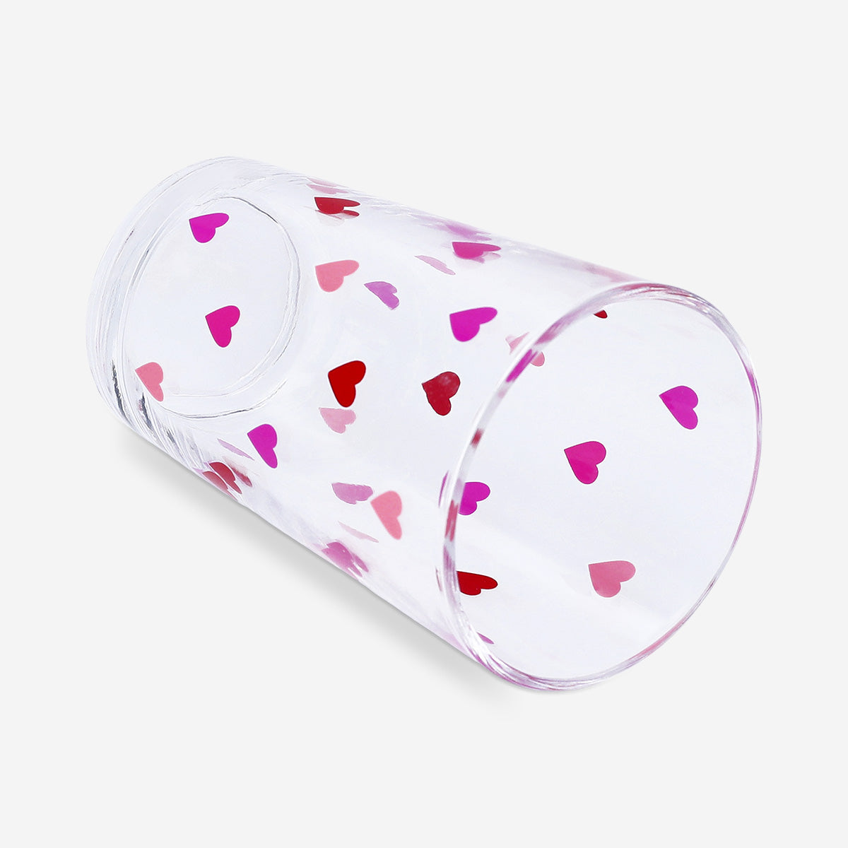 Drinking glass with small hearts - 220 ml